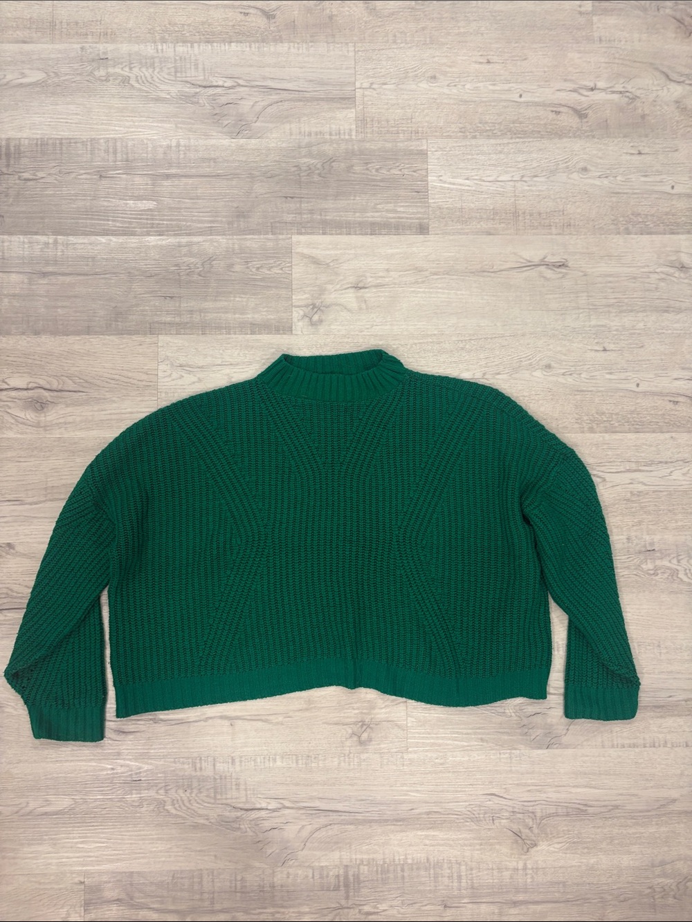 Worthington Emerald Green Ribbed Mock Neck Sweater